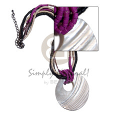 45mm round natural kabibe shell