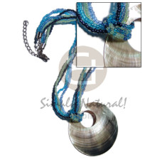 45mm round blacklip shell pendant