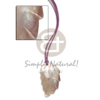 Lavender leather thong 60x32mm