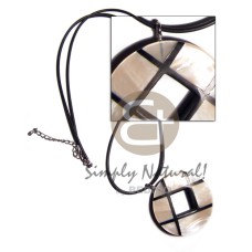 50mm round checkered kabibe shell