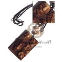 Clay tribal mask on 60mmx40mm