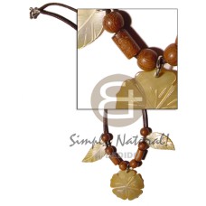 Wax cord wood beads