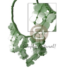 Subdued green macrame dyed