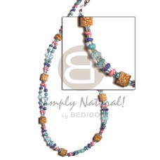 2-liner necklace mahogany blue