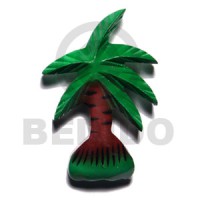 Coconut tree handpainted wood refrigerator