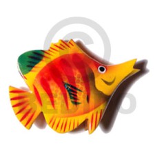 Fish handpainted wood refrigerator magnet