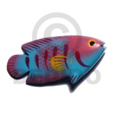 Fish handpainted wood refrigerator magnet