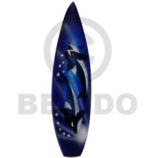 Surfboard handpainted wood refrigerator