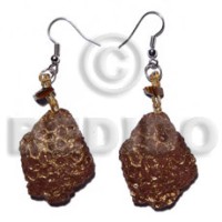 Dangling 32mmx28mm brown resin crater