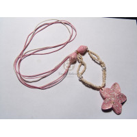 60mmx40mm textured wood pendant in