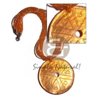 6 layers orange glass beads