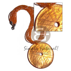 6 layers orange glass beads