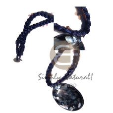 Braided navy blue satin cord