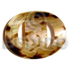 Oval blacklip tiger buckle 84mmx69mm