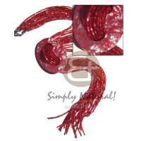 10 rows red glass and