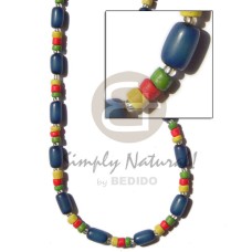 Blue buri tube yellored green coco