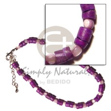 Violet 4-5mm coconut heishe