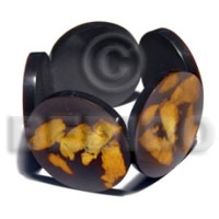50mm round black resin