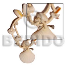 2 rows coconut heishi bleached