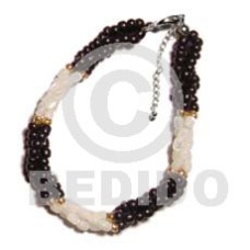 Twisted troca rice bead
