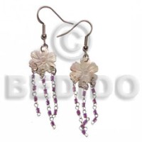 Dangling 15mm grooved hammershell flower