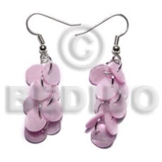 Dangling multiple pastel pink round
