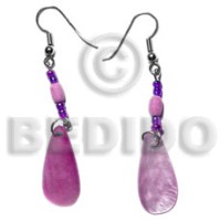 Dangling 25mmx10mm lilac pastel pink