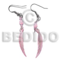 Dangling 10x40mm pastel pink hammershell