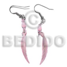 Dangling 10x40mm pastel pink hammershell