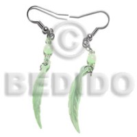 Dangling 10x40mm pastel green hammershell