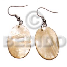 Dangling 35mmx25mm oval peach kabibe