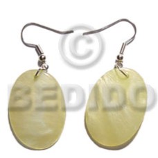 Dangling 35mmx30mm oval yellow