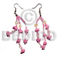 Dangling white rose multicolored