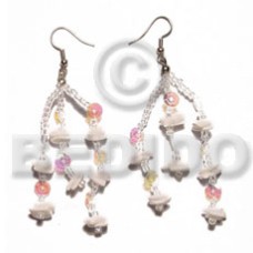 Dangling white rose multicolored