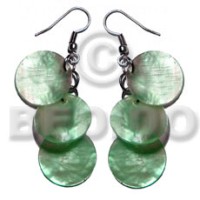 Dangling 3pcs. round 15mm mint