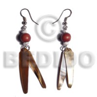 Dangling 2 pcs. 40mmx8mm brownlip