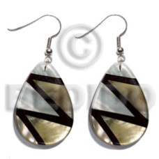 Dangling 40mmx30mm teardrop laminated kabibe