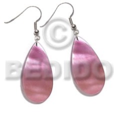 Dangling kabibe inverted rounded teardrop