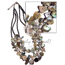 3 rows multilayered paua