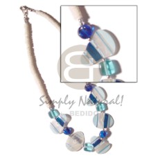 Painted striped capiz crystals