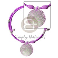 Lilac 2-3mm coconut heishi wire