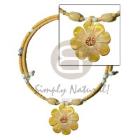 Orange 2-3mm coconut heishi wire