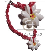 6 rows twisted pink glass