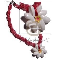 6 rows twisted pink glass