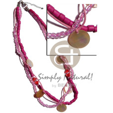 3 layers 2-3mm coconut heishi glass