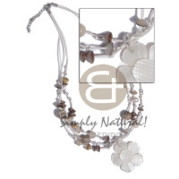 3 rows white knotted wax