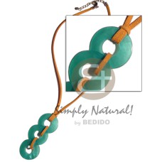 3 aqua blue dyed hammershell