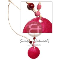 50mm round fuschia pink hammershell