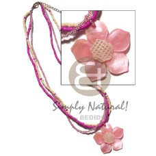 3 rows 2-3mm coconut pukalet heishe