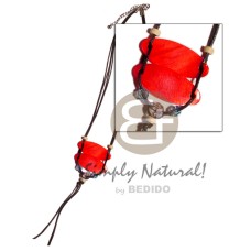 2 red oval hammershell in